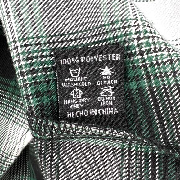 DIXXON Flannel Shirt Callahan Womens Medium Green Tommy Boy Plaid Button Up - Picture 13 of 16